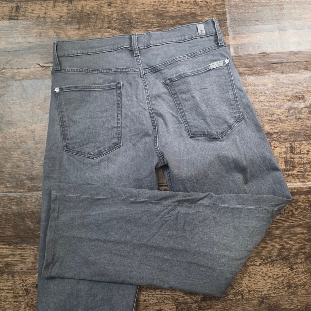 7 FOR ALL MANKIND Austyn Jeans Mens 33 Gray Relaxed Straight Leg Denim - Picture 5 of 6